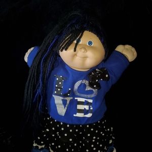 Custom rerooted cabbage patch doll